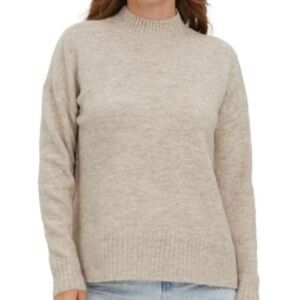 Only Tan Crew Neck Sweater Classic Knit
